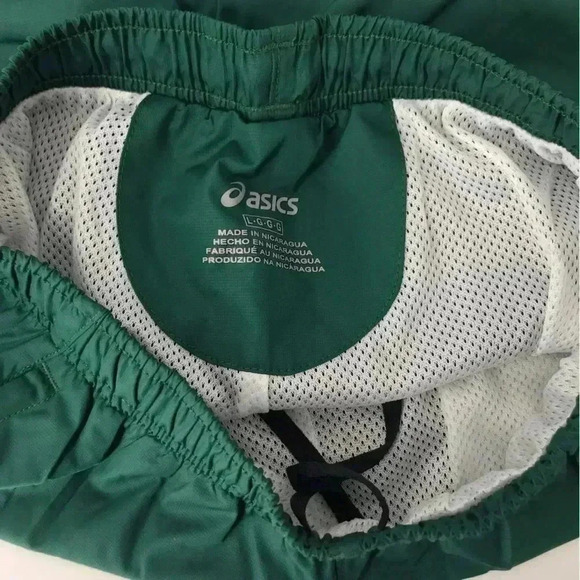 ASICS UNISEX JR. UPSURGE TRACK JOGGER PANTS SIZE L DRAWSTRING FOREST GREEN - Picture 5 of 9